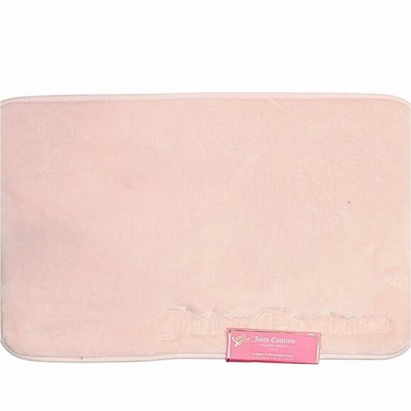 Juicy Couture Home Signature Logo  Memory Foam Bath Rug - Picture 2 of 6